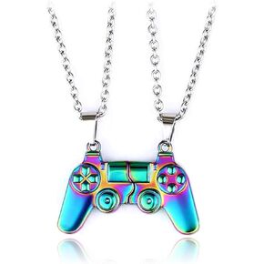 Best Friend Necklace for Couples, Console Handle Pendant Matching Jewelry for Him & Her Lovers BFF Sisters Friendship Necklace