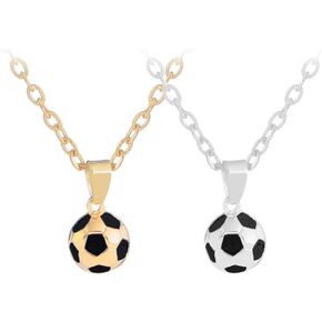 RTY Fashion Soccer Ball Necklace Netclace Netclace Netclace لأفضل أصدقاء قلادة كرة قدم صغيرة لشخصين أفضل أصدقاء