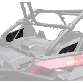 Aluminum Air Intake Cover Grill for Polaris RZR PRO XP/RZR Turbo R 2020-2024 Accessories, Pre-Filter Metal Mesh Engine Side Vent Black Inlet Protection Cover Bezel Kit(6PCS)