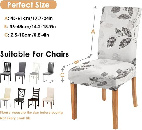 مجموعة غطاء الكرسي من 4 ، مجموعة أغطية للكرسي ، غرفة طعام قابلة للإزالة وقابلة للغسل ، غرفة معيشة ، مكتب 4 عبوات. مناسبة للمنزل أو الفندق أو المأدبة أو الحفلة. in Kuwait