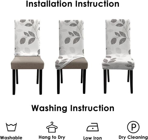 مجموعة غطاء الكرسي من 4 ، مجموعة أغطية للكرسي ، غرفة طعام قابلة للإزالة وقابلة للغسل ، غرفة معيشة ، مكتب 4 عبوات. مناسبة للمنزل أو الفندق أو المأدبة أو الحفلة. in Kuwait