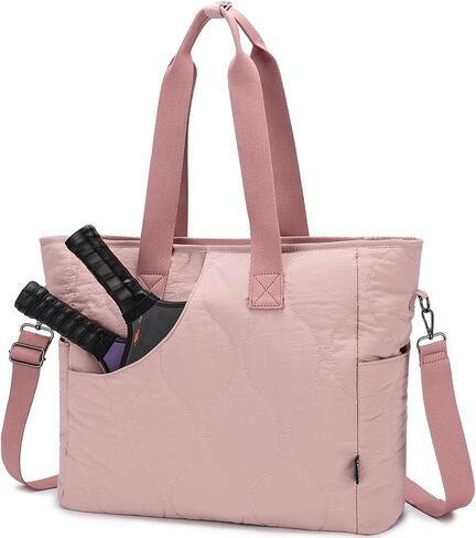 VASCHY Pickleball Tote Bags For Women With Fence Hook, Quilted Puffer Pickleball Paddle Holder Case Gym/Sports Tote in Saudi Arabia