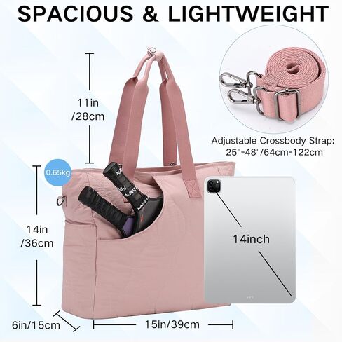 VASCHY Pickleball Tote Bags For Women With Fence Hook, Quilted Puffer Pickleball Paddle Holder Case Gym/Sports Tote in Saudi Arabia