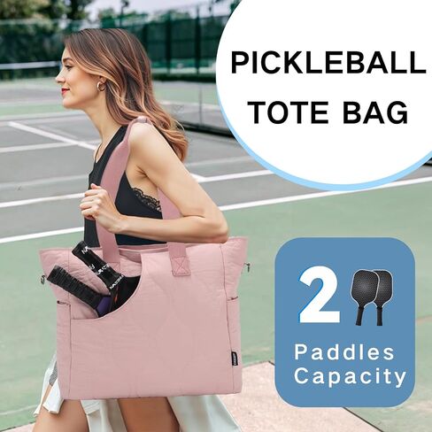 VASCHY Pickleball Tote Bags For Women With Fence Hook, Quilted Puffer Pickleball Paddle Holder Case Gym/Sports Tote in Saudi Arabia