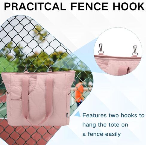 VASCHY Pickleball Tote Bags For Women With Fence Hook, Quilted Puffer Pickleball Paddle Holder Case Gym/Sports Tote in Saudi Arabia