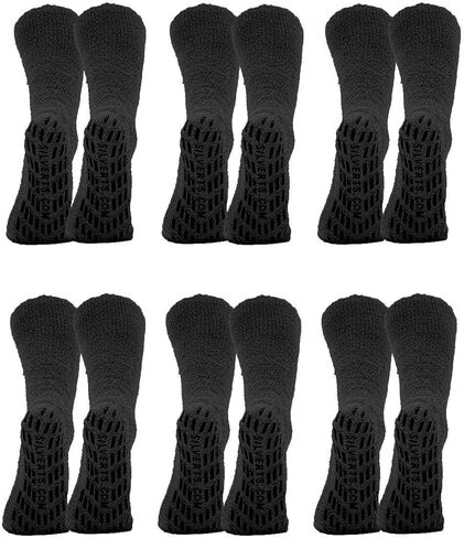 Silverts Men’s and Women’s Diabetic Gripper Non Skid Hospital Slipper Socks for Seniors - Clothing for Elderly - 6 Pack in Saudi Arabia