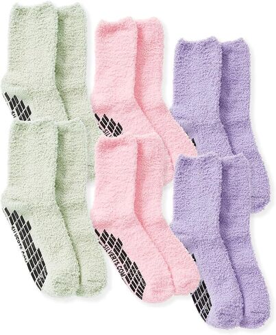 Silverts Men’s and Women’s Diabetic Gripper Non Skid Hospital Slipper Socks for Seniors - Clothing for Elderly - 6 Pack in Saudi Arabia