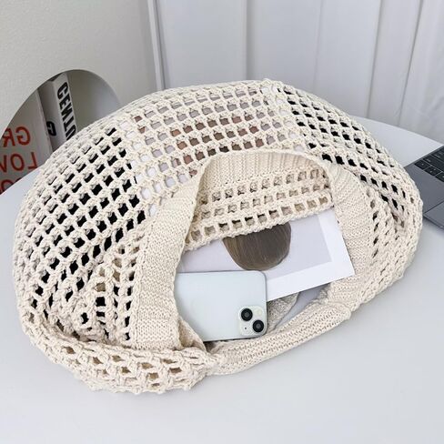 Large Beach Bags for Women Summer Beach Tote Bag Aesthetic Tote Bag Hippie Bag Knit Bag in Kuwait