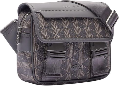 Lacoste Men's The Blend Clipped Monogram Messenger Bag in Saudi Arabia