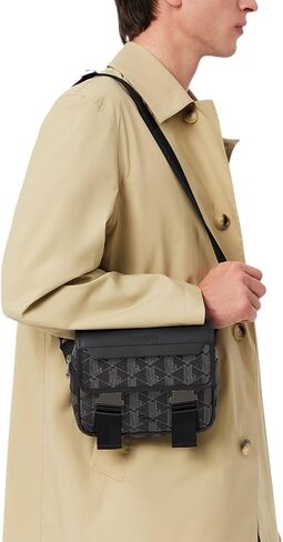 Lacoste Men's the Blend Monogram Messenger Bage Messenger in Saudi Arabia