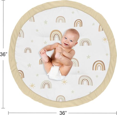 Sweet Jojo Designs Moon and Star Boy or Girl Baby Playmat Tummy Time Infant Play Mat - Navy Blue and Gold Watercolor Celestial Sky Gender Neutral Outer Space Galaxy in Saudi Arabia