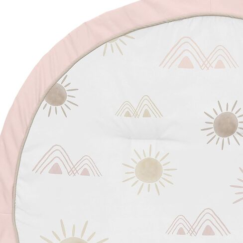 Sweet Jojo Designs Moon and Star Boy or Girl Baby Playmat Tummy Time Infant Play Mat - Navy Blue and Gold Watercolor Celestial Sky Gender Neutral Outer Space Galaxy in Saudi Arabia