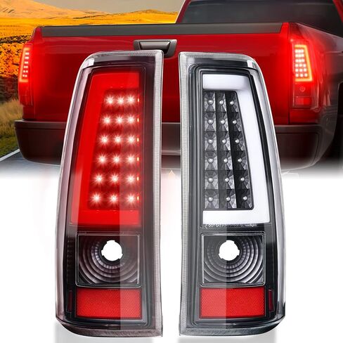 LED Tail Lights Assembly Fit for Chevy Silverado 1999 2000 2001 2002, Tail Lights Compatible for 99-02 Silverado 1999-2007 GMC Sierra Classic, Smoked Tail Lights Truck Rear Lamp Black 1 Pair in Saudi Arabia