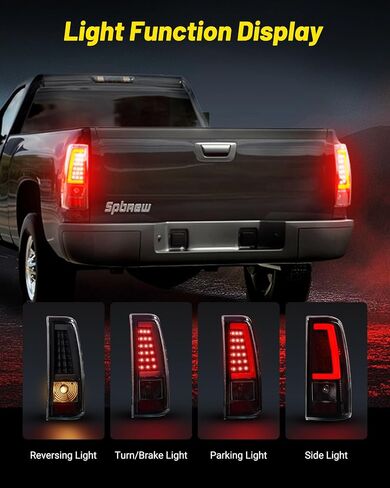 LED Tail Lights Assembly Fit for Chevy Silverado 1999 2000 2001 2002, Tail Lights Compatible for 99-02 Silverado 1999-2007 GMC Sierra Classic, Smoked Tail Lights Truck Rear Lamp Black 1 Pair in Saudi Arabia