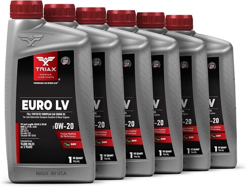 زيت محرك TRIAX Euro LV 0W-20 Full Syn PAO Esters متوافق مع BMW LL-12+، LL-17+، MB 229.71، VW 508.00/509.00 (1 كوارت) in Saudi Arabia