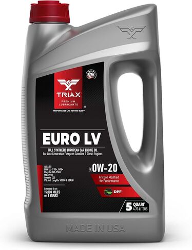زيت محرك TRIAX Euro LV 0W-20 Full Syn PAO Esters متوافق مع BMW LL-12+، LL-17+، MB 229.71، VW 508.00/509.00 (1 كوارت) in Saudi Arabia