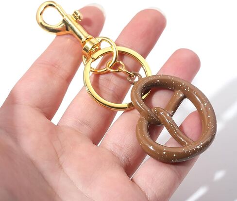 سلسلة مفاتيح سحر حقيبة Pretzel للنساء - سلسلة مفاتيح ، إكسسوارات حقيبة يد محفظة لطيفة - هدايا مجوهرات الاتجاهات النسائية in Kuwait