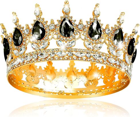 Aprince Baroque Crystal Queen Crown for Women Princess Crowns and Tiaras for Little Girls elf crown for flower bouquet Headband for Bride Hair Accessories Wedding Crown Bride Tiaras in Saudi Arabia