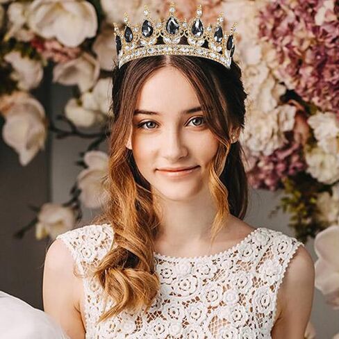 Aprince Baroque Crystal Queen Crown for Women Princess Crowns and Tiaras for Little Girls elf crown for flower bouquet Headband for Bride Hair Accessories Wedding Crown Bride Tiaras in Saudi Arabia