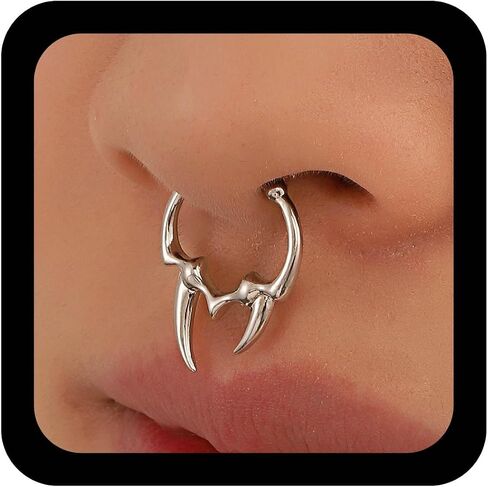 Vintage Cow Horn Nose Ring Metal Cuff Punk Copper African Gold Fake Non Pierced Jewelry for Women in Saudi Arabia