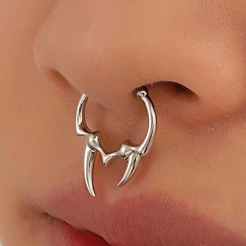 Vintage Cow Horn Nose Ring Metal Cuff Punk Copper African Gold Fake Non Pierced Jewelry for Women in Saudi Arabia