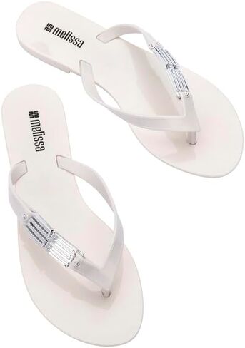 Melissa Harmonic M Flip -Flops - التفاصيل المعدنية - تصميم أنيق Melflex - صندل ثونغ مريح للنساء - صندل صيفي لأسلوب الموضة إلى الأمام in Kuwait
