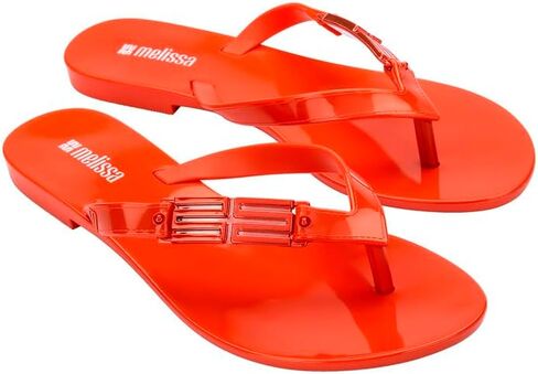 Melissa Harmonic M Flip -Flops - التفاصيل المعدنية - تصميم أنيق Melflex - صندل ثونغ مريح للنساء - صندل صيفي لأسلوب الموضة إلى الأمام in Kuwait