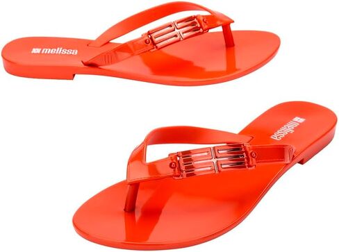Melissa Harmonic M Flip -Flops - التفاصيل المعدنية - تصميم أنيق Melflex - صندل ثونغ مريح للنساء - صندل صيفي لأسلوب الموضة إلى الأمام in Kuwait