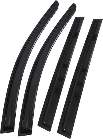 Window Visors Compatible with 2013-2018 Toyota RAV4, Acrylic Dark Smoke 4PCS Sun Rain Shade Guard Wind Vent Air Deflector by IKON MOTORSPORTS, 2014 2015 2016 2017 in Saudi Arabia