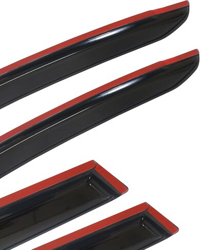 Window Visors Compatible with 2013-2018 Toyota RAV4, Acrylic Dark Smoke 4PCS Sun Rain Shade Guard Wind Vent Air Deflector by IKON MOTORSPORTS, 2014 2015 2016 2017 in Saudi Arabia