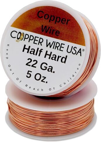 Solid Bare Copper Round Wire 5 Oz Spool Dead Soft 12 to 30 Ga (24 Ga / 270 Ft) in Saudi Arabia
