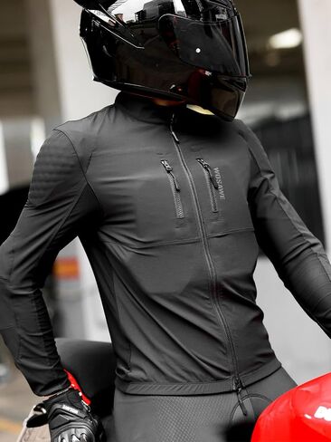 Wosawe Men's Mench Motorcycle Jacket Ce قميص دراجة نارية مبطن مع معدات حماية الدراجة الصيفية للدروع الخلفية in Kuwait
