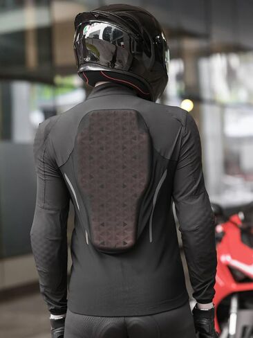 Wosawe Men's Mench Motorcycle Jacket Ce قميص دراجة نارية مبطن مع معدات حماية الدراجة الصيفية للدروع الخلفية in Kuwait