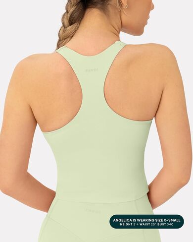 PAVOI ACTIVE Racerback Workout Tank Tops for Women Built in Bra - Medium Support Scoop Athletic Tank Top Shelf Bra, HiPerform in Saudi Arabia