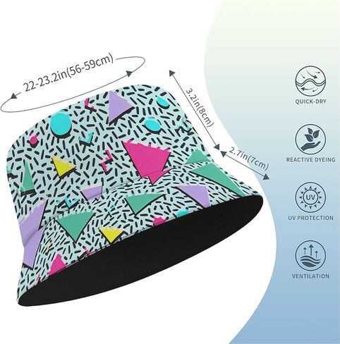 Bucket Hat Beach Summer Sun Hat Aesthetic Fishing Hat for Men Women Teens,Reversible Double Side Wear in Kuwait