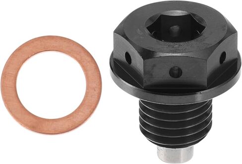 M12x1.5 4 مم تصريف الزيت المغناطيسي سدادات سبيكة من سبيكة زيت الصرف الترباس الصرف الصحي مع 1 غسالة النحاس الوردي 1 الكمبيوتر in Kuwait