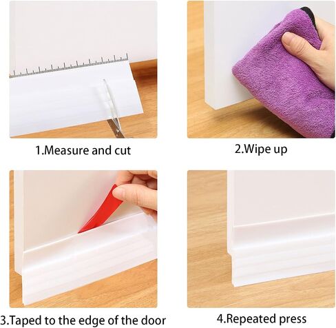 Door Draft Stopper Under Door Draft Blocker Insulator Door Sweep Weather Stripping Noise Stopper with Strong Adhesive in Saudi Arabia