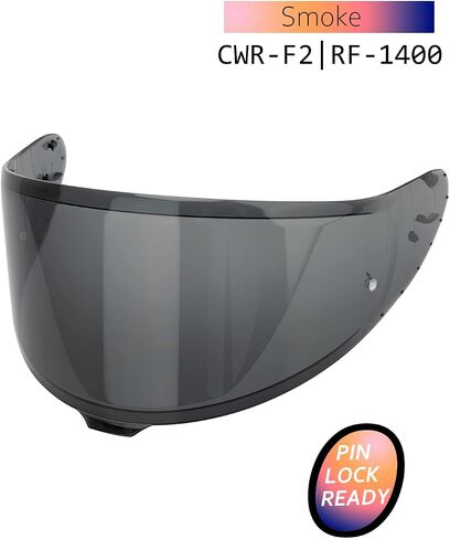 CWR-F2 Shield Visor with Pin Replacement For RF-1400 RF1400 Motorcycle Helmet, CWR F2 Aftermarket Visor (Smoke) in Kuwait
