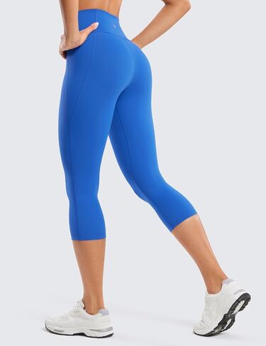 CRZ Yoga Womens Butterluxe تمرين كابري طماق مع جيوب 19 بوصة - صالة رياضية عالية محصول اليوغا سروال زبداني ناعم in Kuwait