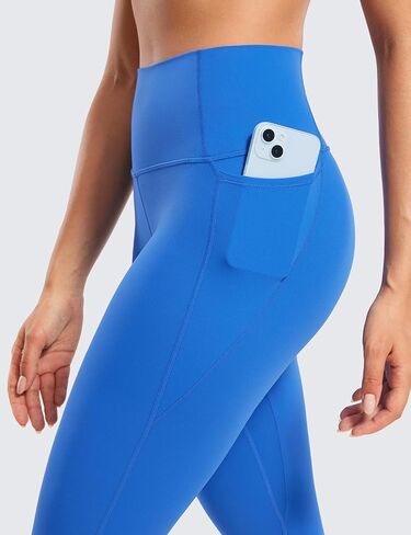 CRZ Yoga Womens Butterluxe تمرين كابري طماق مع جيوب 19 بوصة - صالة رياضية عالية محصول اليوغا سروال زبداني ناعم in Kuwait