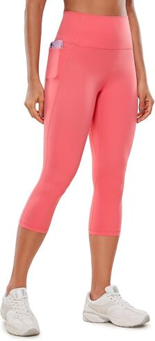 CRZ Yoga Womens Butterluxe تمرين كابري طماق مع جيوب 19 بوصة - صالة رياضية عالية محصول اليوغا سروال زبداني ناعم in Kuwait