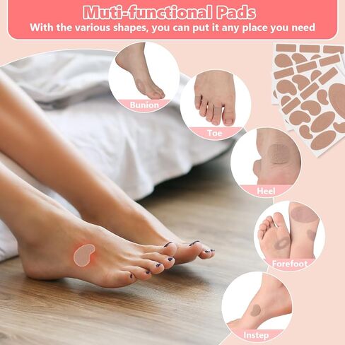 Moleskin for Blisters, Adhesive Moleskin Pads, Moleskin Padding for Feet, Shoes, Toes, Heel | Blister Prevention and Reduce Friction (20 Sheets - 40 Pieces Total) in Saudi Arabia