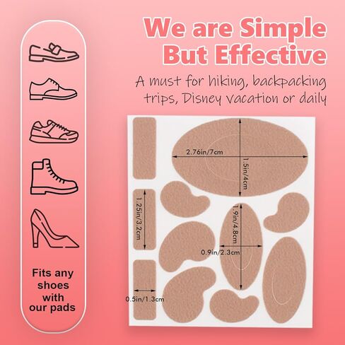 Moleskin for Blisters, Adhesive Moleskin Pads, Moleskin Padding for Feet, Shoes, Toes, Heel | Blister Prevention and Reduce Friction (20 Sheets - 40 Pieces Total) in Saudi Arabia