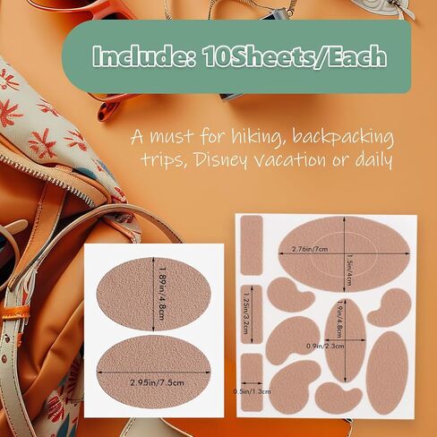 Moleskin for Blisters, Adhesive Moleskin Pads, Moleskin Padding for Feet, Shoes, Toes, Heel | Blister Prevention and Reduce Friction (20 Sheets - 40 Pieces Total) in Saudi Arabia