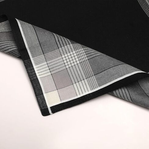 Cotton Handkerchiefs for Men, 3/6-Pack Plaid Pocket Squares – Soft Classic Large Mens Hankies for Suits, 17x17 Inches in Kuwait