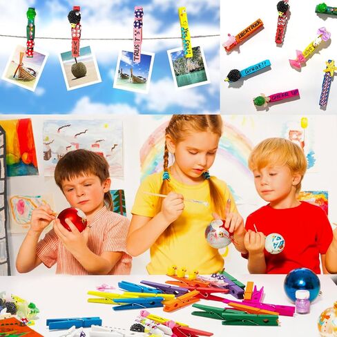 60 Set Cheer Pins Spirit Clips Include 60 Wooden Cheer Colored Clothes Pins 94 Mini Resin Animals and Self Adhesive Stickers Pen for Cheerleading Backpacks Cheer Gifts Bulk (Blue) in Saudi Arabia