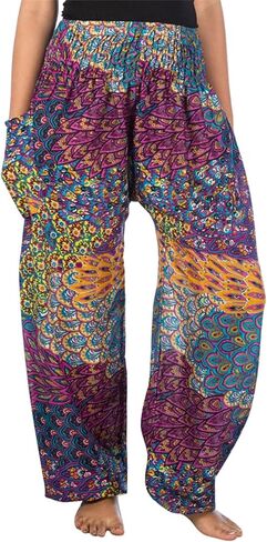 LOFBAZ Yoga Harem Hippie Pants for Women S-4XL Plus Boho Clothing PJ Elephant in Saudi Arabia