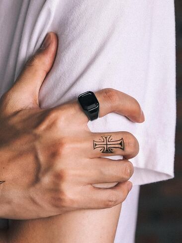 Richsteel Black Onyx Signet Ring for Men in Saudi Arabia