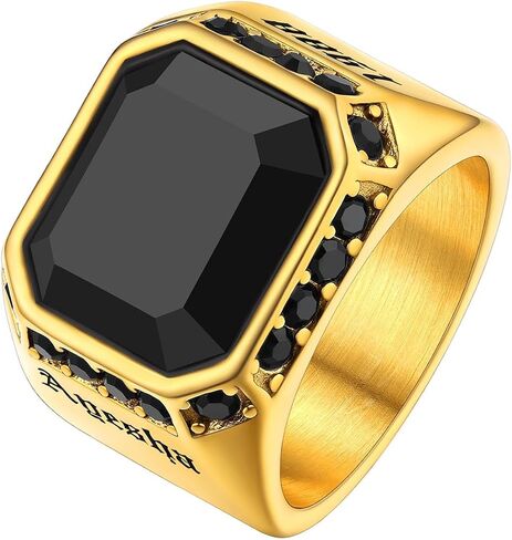Richsteel Black Onyx Signet Ring for Men in Saudi Arabia