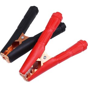 مشبك كابل مرفقة 1200A ، مقطع نحاسي نقي متين ، مشبك كابل الطائر المعزول ، يسهل استخدامه لاستبدال السيارات والشاحنات و RVS و SUVS (Black + Red) 2pcs